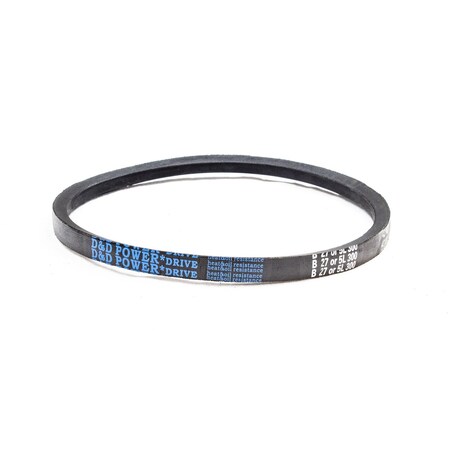 D&D B27/5L300 Classical V-Belt, 30 in Outside Length, 21/32 in Top Width, 1 Ribs B27/5L300